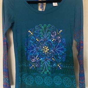 Desigual Beaded Boho Top